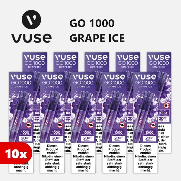 10x vuse go 1000 grape ice