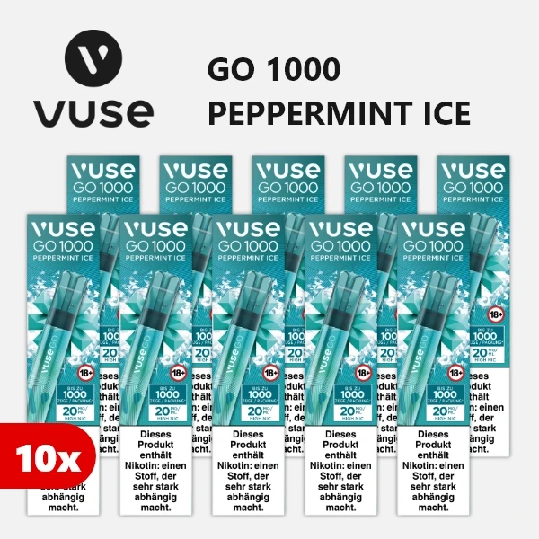 10x vuse go 1000 peppermint ice