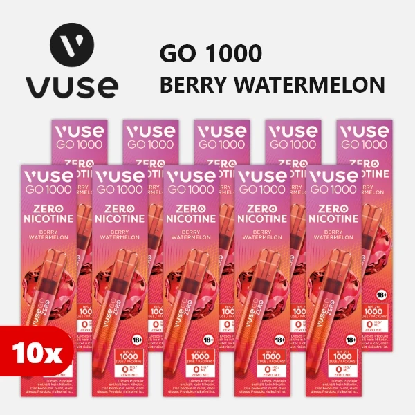 10x vuse go 1000 zero nicotine berry watermelon