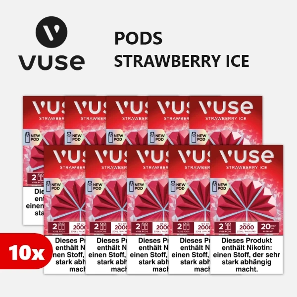 10x vuse pods strawberry ice