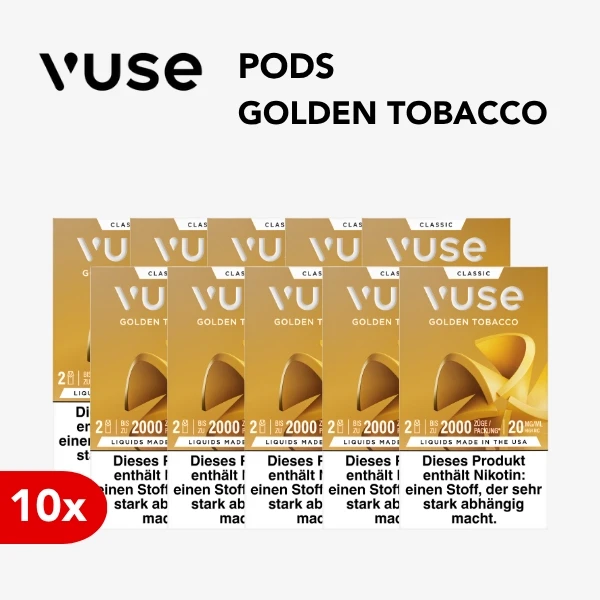 10x vuse pod golden tobacco