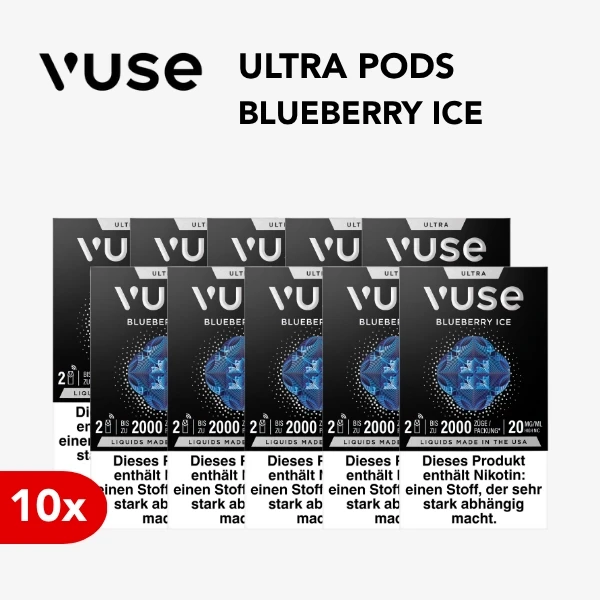 10x vuse ultra pods blueberry ice 20mg