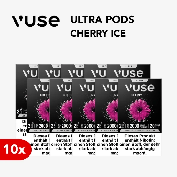 10x vuse ultra pods cherry ice 20mg