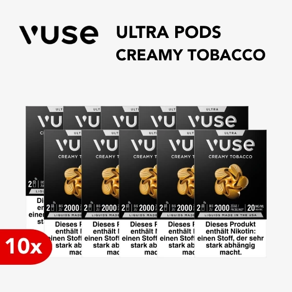 10x vuse ultra pods creamy tobacco 20mg