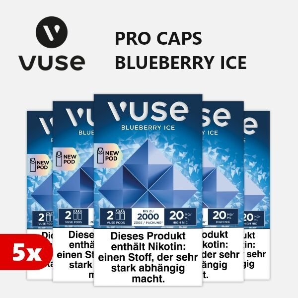 5 x vuse pod blueberry ice