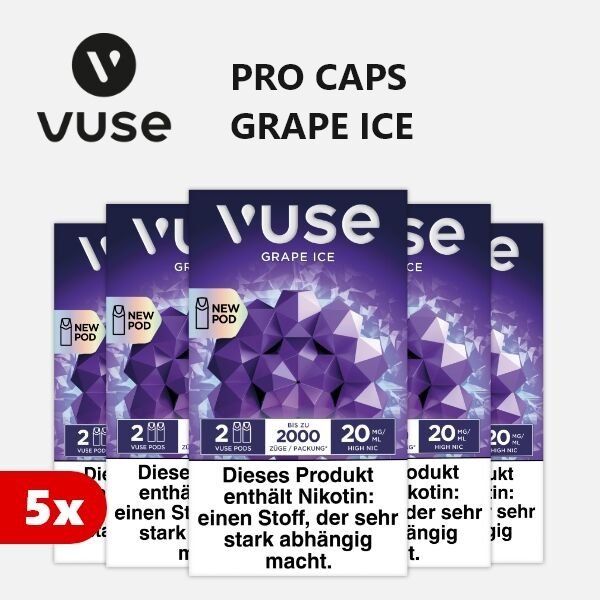 5 x vuse pod grape ice