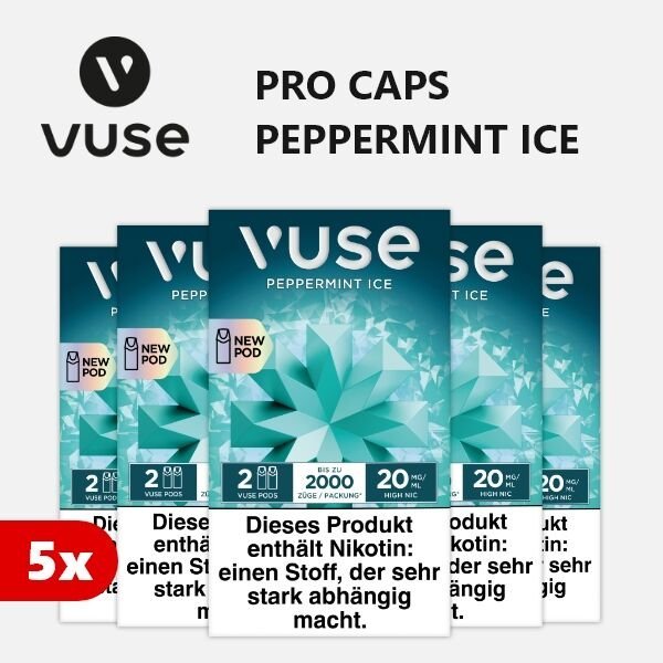 5 x vuse pod peppermint ice