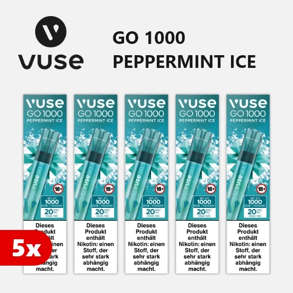 5x vuse go 1000 peppermint ice