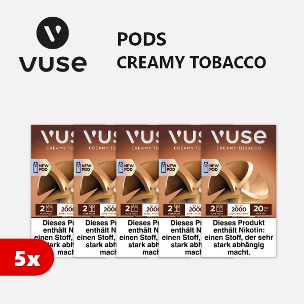 5x vuse pods creamy tobacco