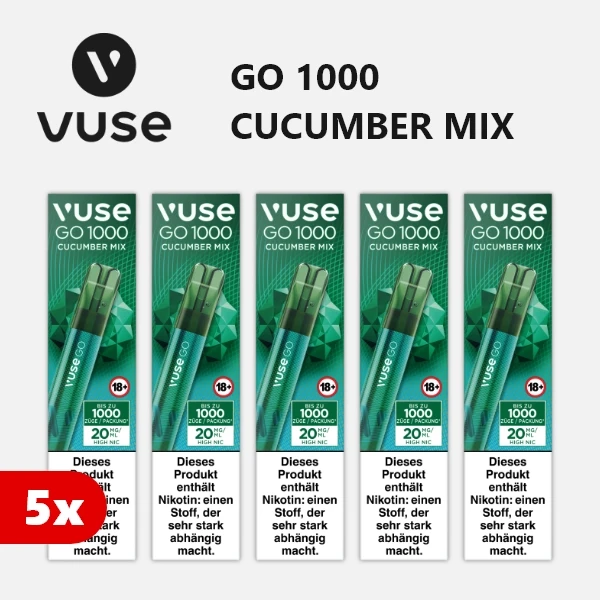 5x vuse go 1000 cucumber mix