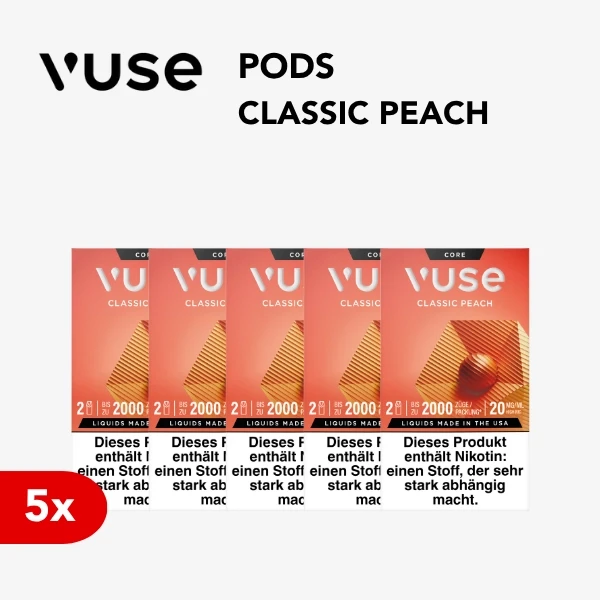 5x vuse pod classic peach