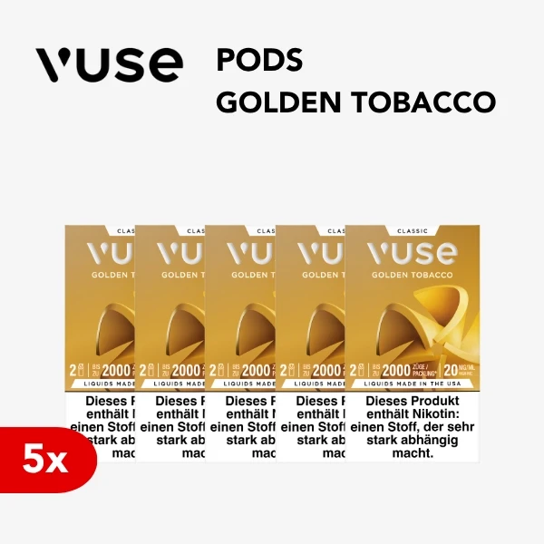 5x vuse pod golden tobacco