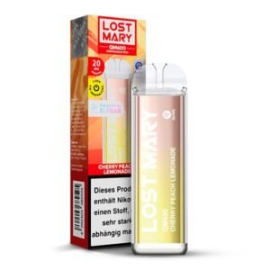 elfbar lost mary qm600 cherry peach lemonade 20mg nikotin
