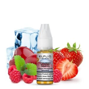 elfliq strawberry raspberry cherry ice nikotinsalz liquid