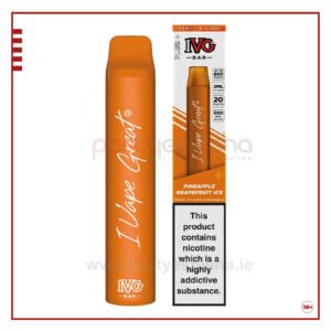 ivg bar plus disposable vape kit pineapple grapefruit ice