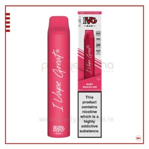 ivg bar plus disposable vape kit ruby guava ice
