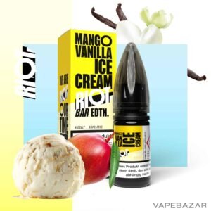 riot salt bar liquid mango vanilla ice cream