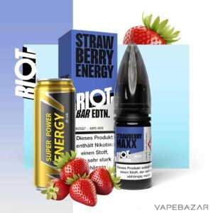 riot salt bar liquid strawberry maxx energy | vapebazar.de