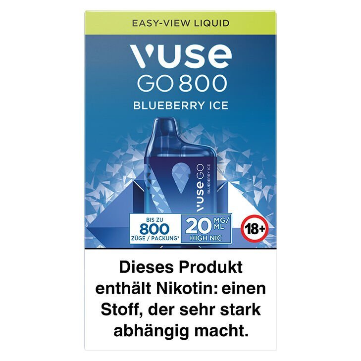 vuse go 800 blueberry ice 20 mg einweg e zigarette