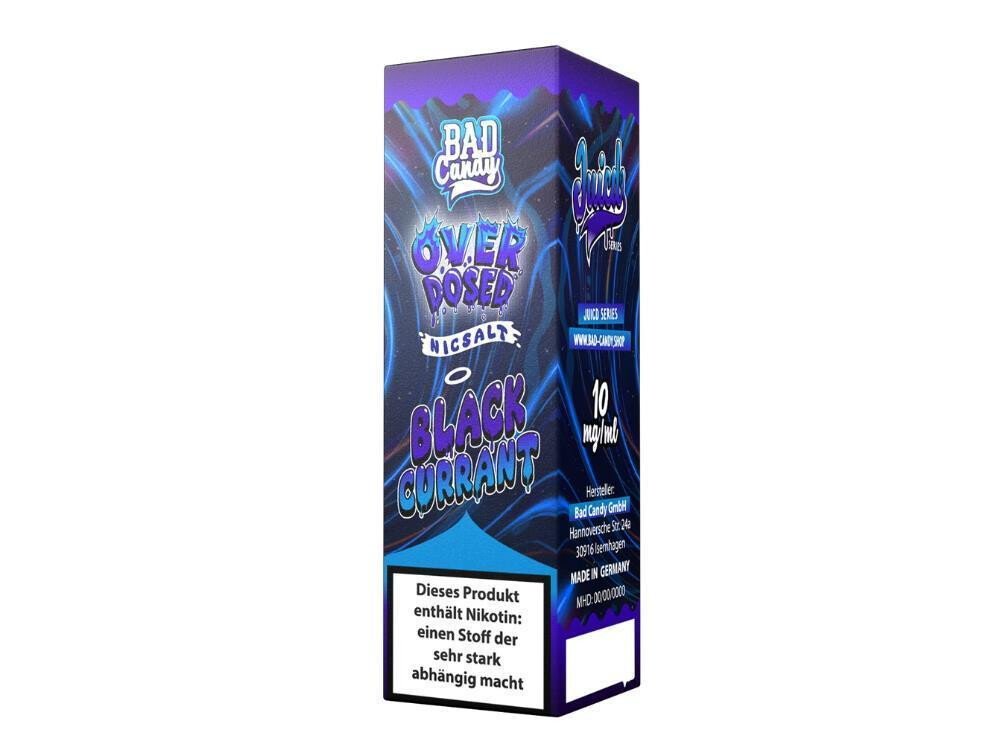 bad candy liquids juicd overdosed blackcurrant nikotinsalz liquid bad candy liquids juicd overdosed blackcurrant nikotinsalz liquid