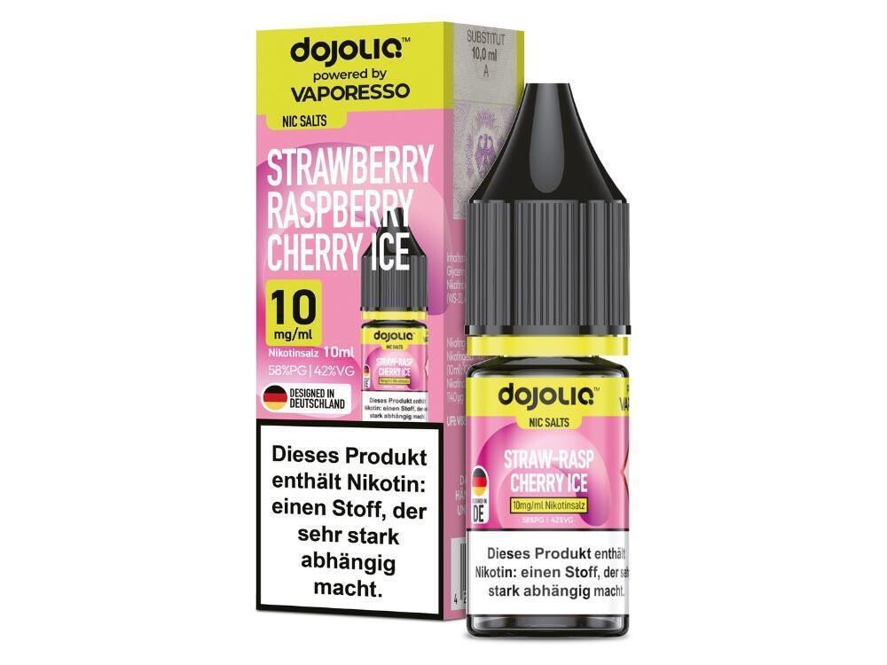 dojoliq strawberry raspberry cherry ice nikotinsalz liquid dojoliq strawberry raspberry cherry ice nikotinsalz liquid