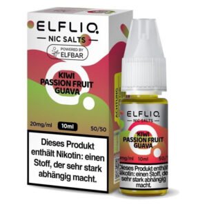 elfliq kiwi passion fruit guava nikotinsalz liquid