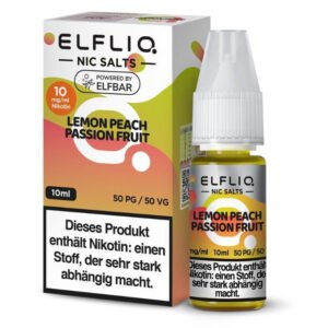 elfliq lemon peach passion fruit nikotinsalz liquid