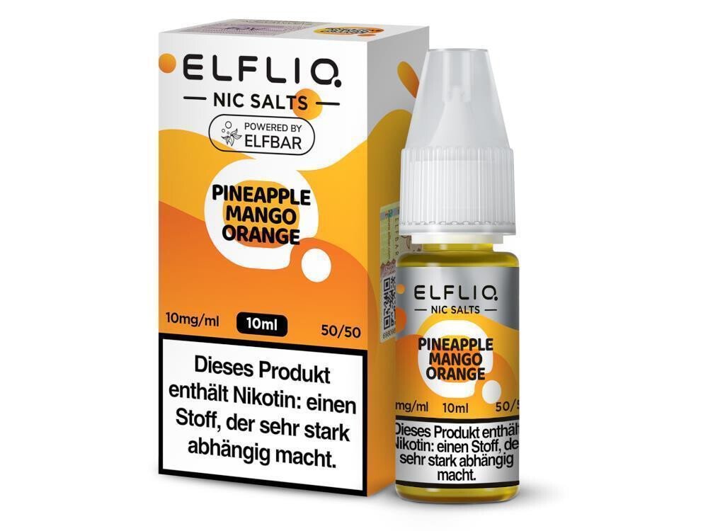 elfliq pineapple mango orange nikotinsalz liquid elfliq pineapple mango orange nikotinsalz liquid