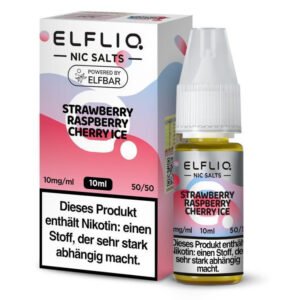 elfliq strawberry raspberry cherry ice nikotinsalz liquid