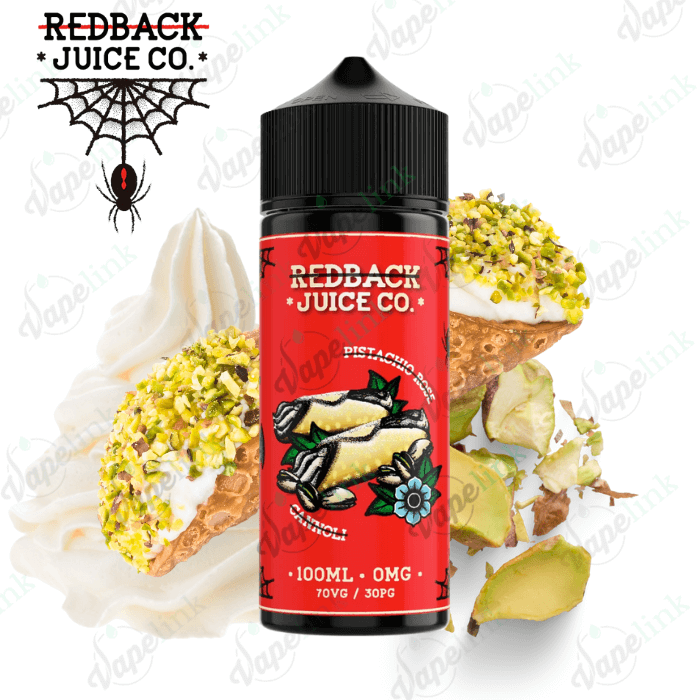 redback juice co. | desserts | pistachio rose cannoli 100ml redback juice co. | desserts | pistachio rose cannoli 100ml